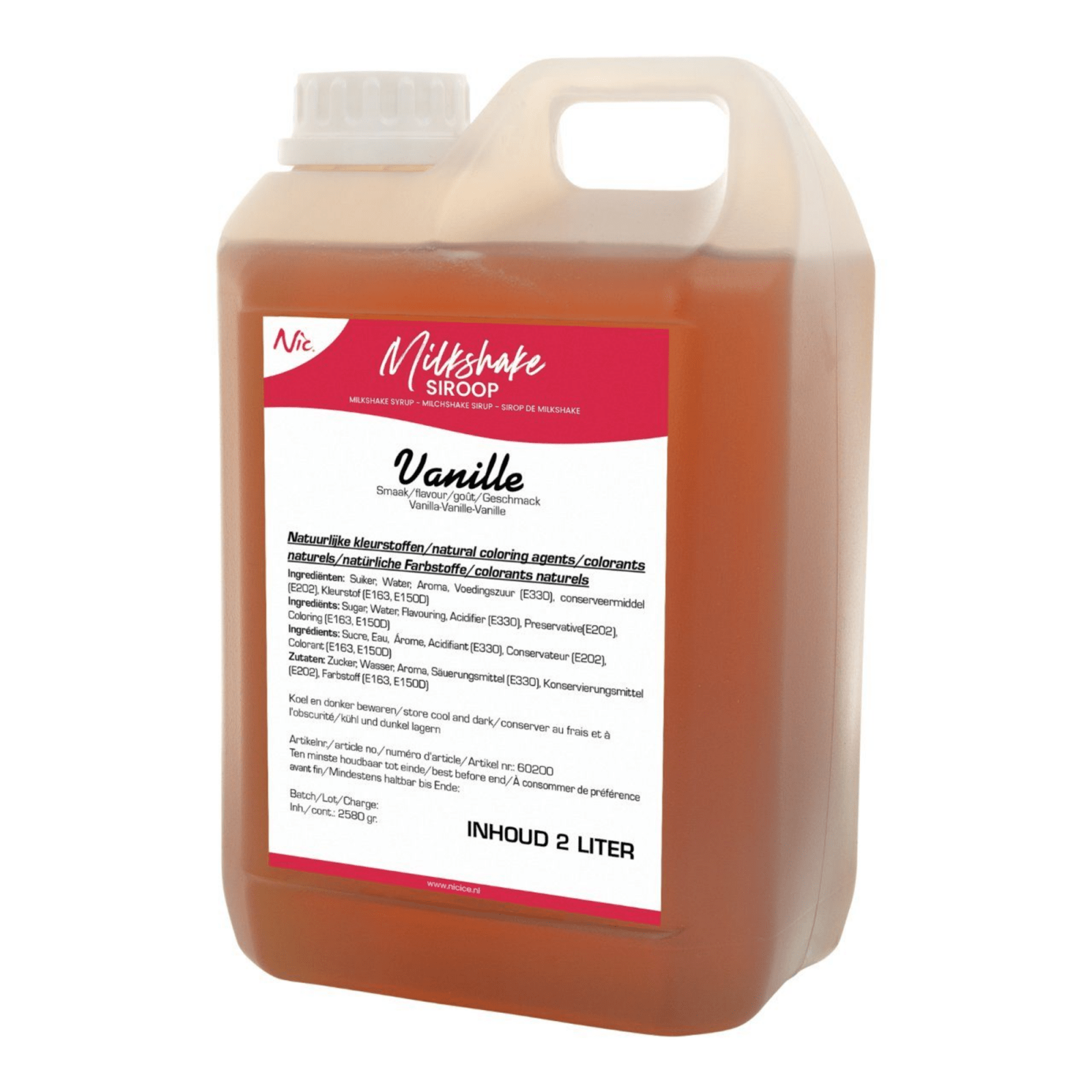 Nic Milchshake-Sirup Vanille (2 Liter)