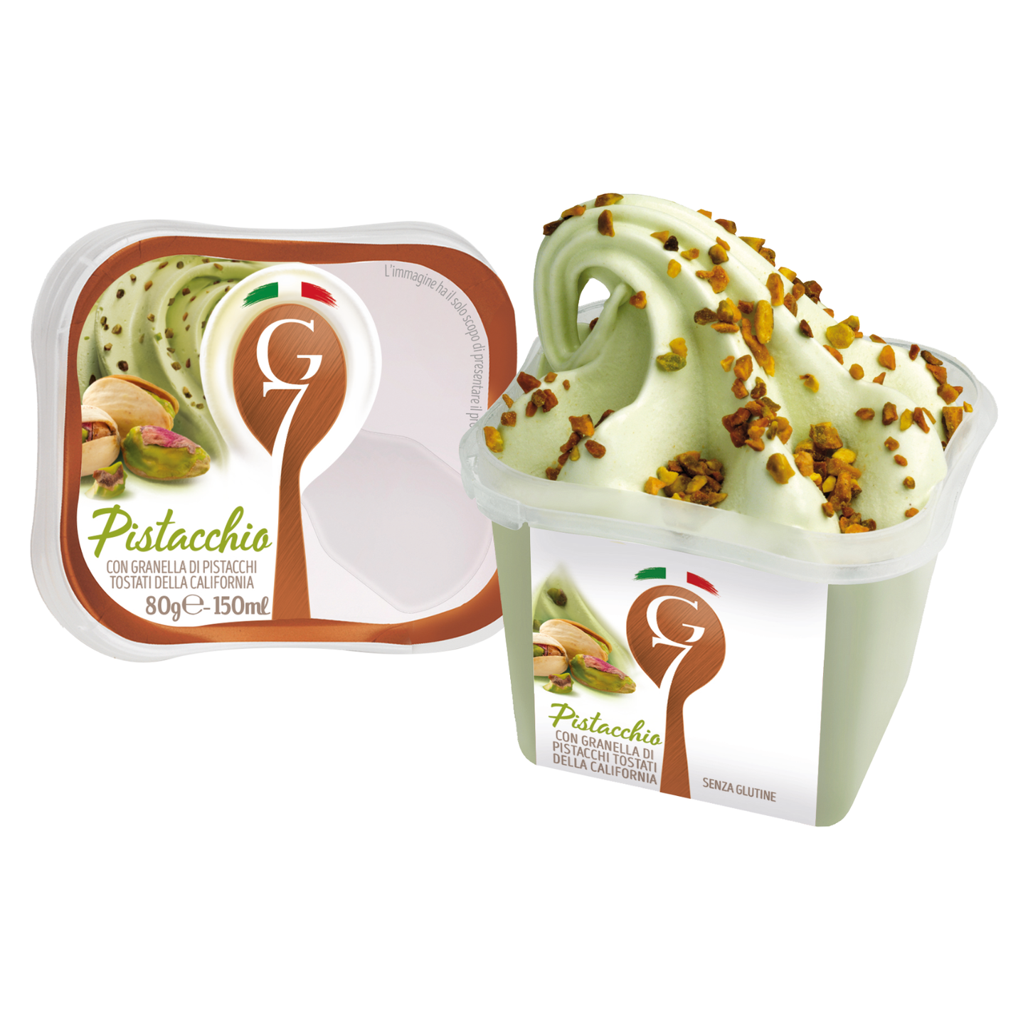 G7 italienisches Eis Pistazienbecher (12x 150 ml)