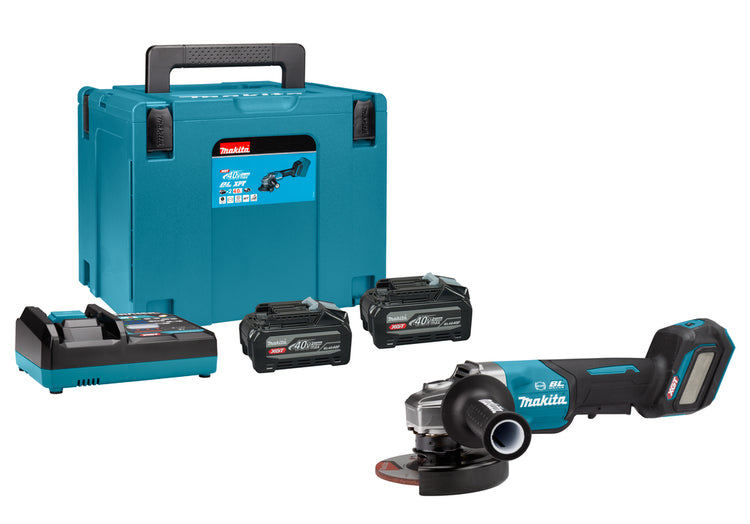 Makita ga029gu201 xgt 40v max Akku-Winkelschleifer | 125mm | 2 Akkus und Ladegerät im Koffer – ga029gu201