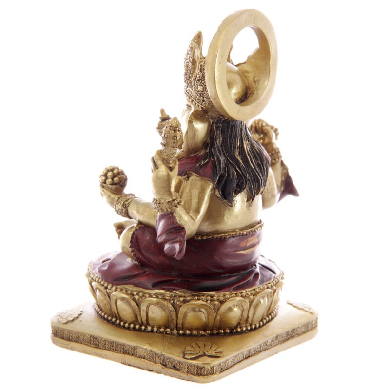 Goldene rote Ganesh Figur 14cm