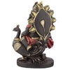 Ganesh -Statue mit Rohr und Pfau