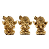 Set 3 Golden Ganesh hören keinen Schaden