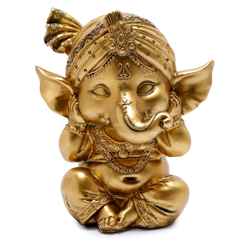 Set 3 Golden Ganesh hören keinen Schaden