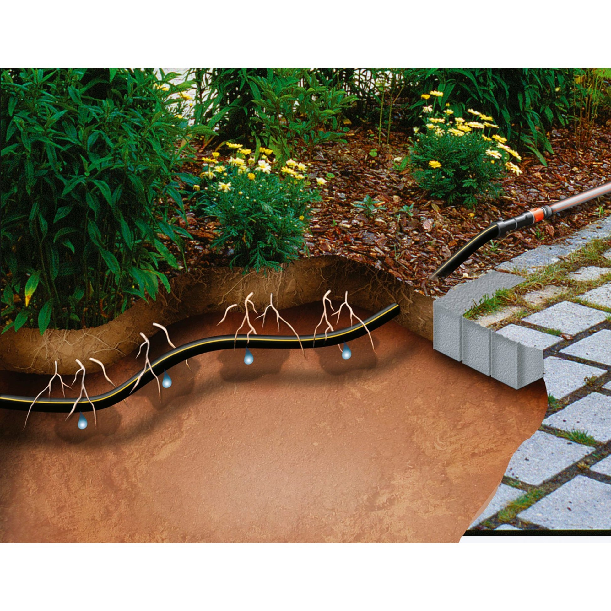 Gardena unterirdisch und über -Boden -Tropfenrohr 13,7 mm