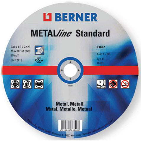 BERNER 38290 SNIJD -METALLINE STANDARD 125X1X22.2 P.