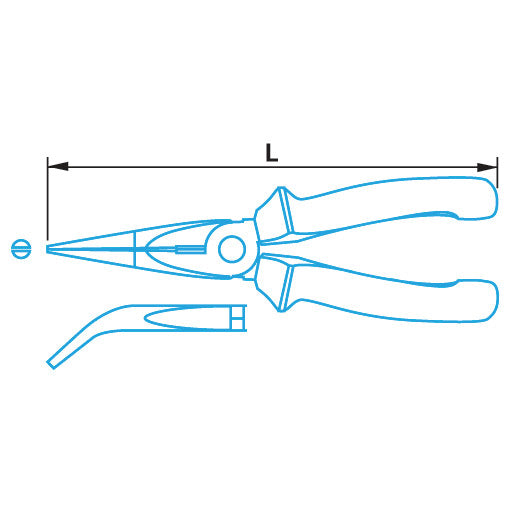 Berner 100527 Telefonzange gebogen 205 mm