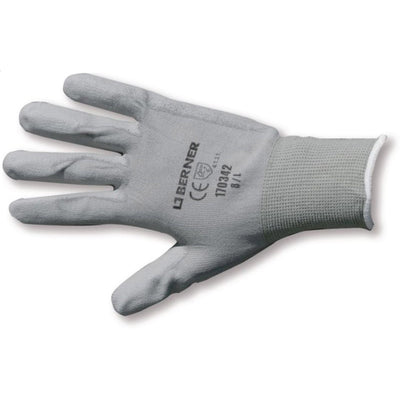 Berner Arbeitshandschuh B-Grip PU Gr. 9 Kat.2 grau