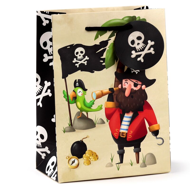 Jolly Rogers Piraten - Geschenktüte Medium
