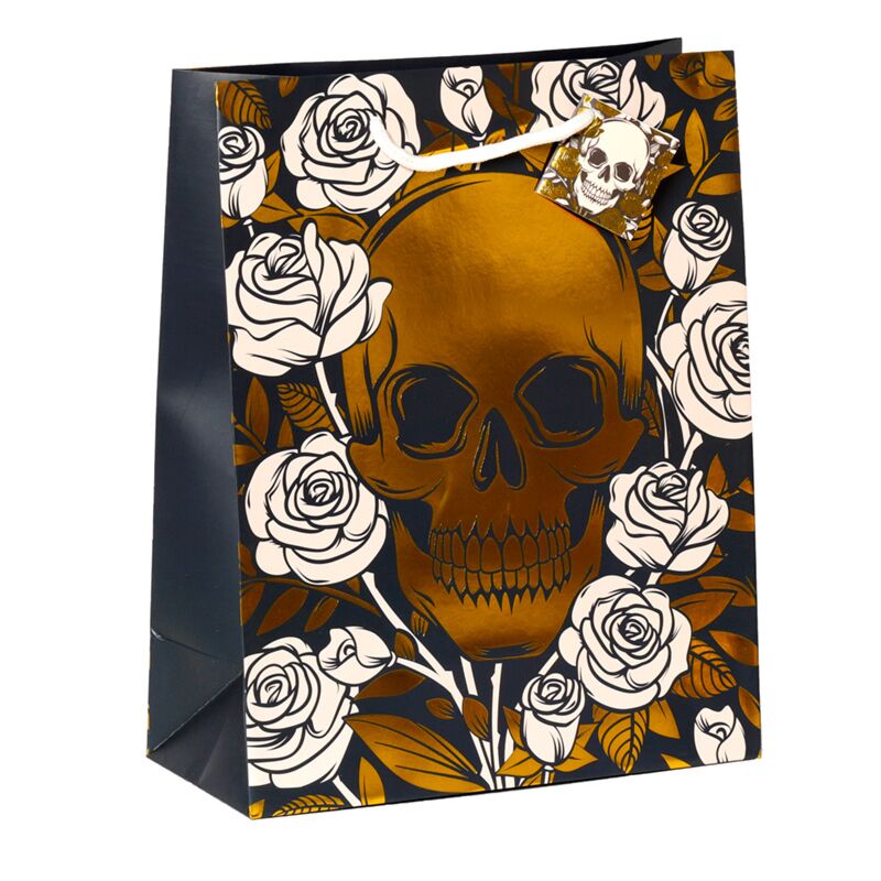 Metallische Zeitplan Rosen - Geschenktüte groß