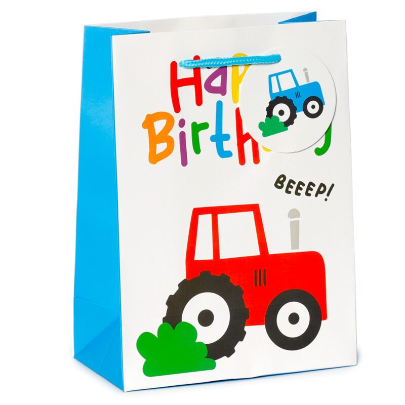 Alles Gute zum Geburtstag kleine Traktortjes - Geschenktüte Medium