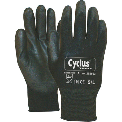 Cycplus Arbeitshandschuhe Pu-Flex L (9) Schwarz