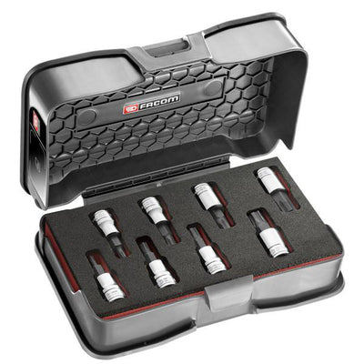 FACOM FACOM DOPEN SET ⅜ 6-SIDE OGV-GRIP TEILEL STAEL Schwarz Schwarz