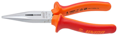 Unior Tools flache Rundzange 508 1vdebi mit Schneide 61 mm