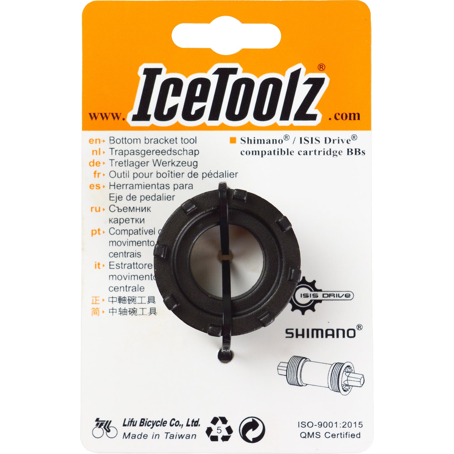 Tretlagerwerkzeug 8-Nocken Shimano + Isis schwarz