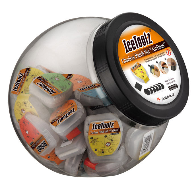 IceToolz Selbstklebende Reifenaufkleber AirDam 24056J5 50 Schachteln à 6 Stück (in Dose)