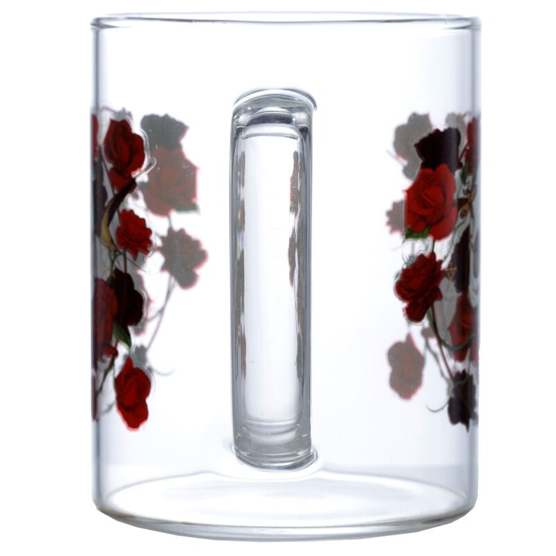 Schädelrosen Glass Tea Becher