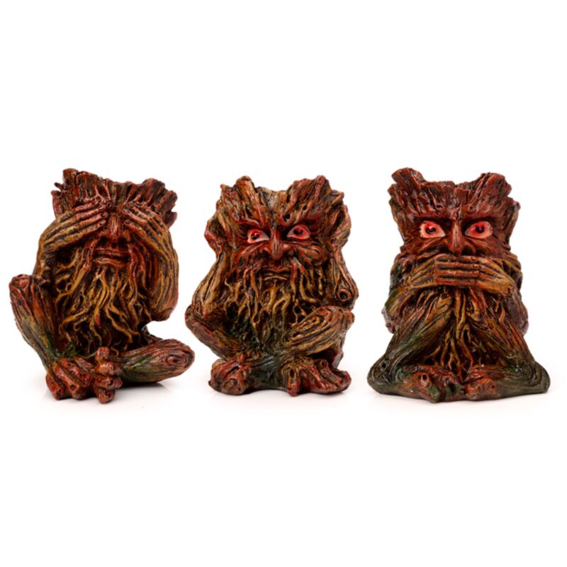 Set von 3 Tree Man Treek sehen keinen Schaden an
