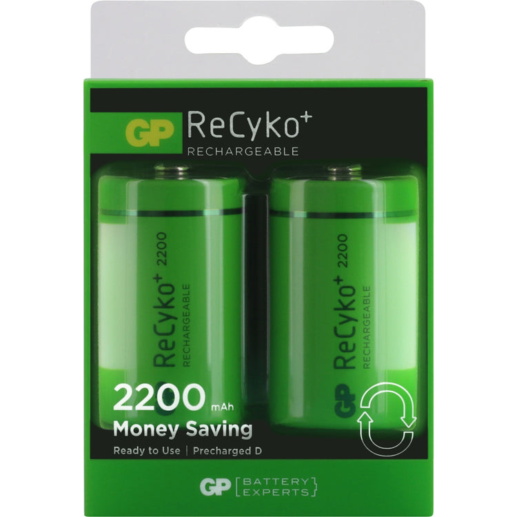 GP Batteries ReCyko+ D 2200 2 wiederaufladbare Batterien