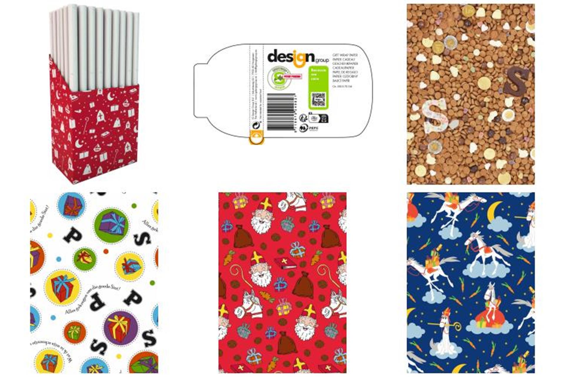 Hoomark Sinterklaas-Papier 200 x 70 pro lose Rolle
