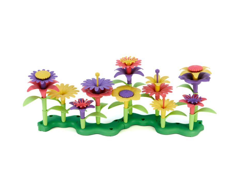 Grüne Spielzeug Bloemen Bouquet Building