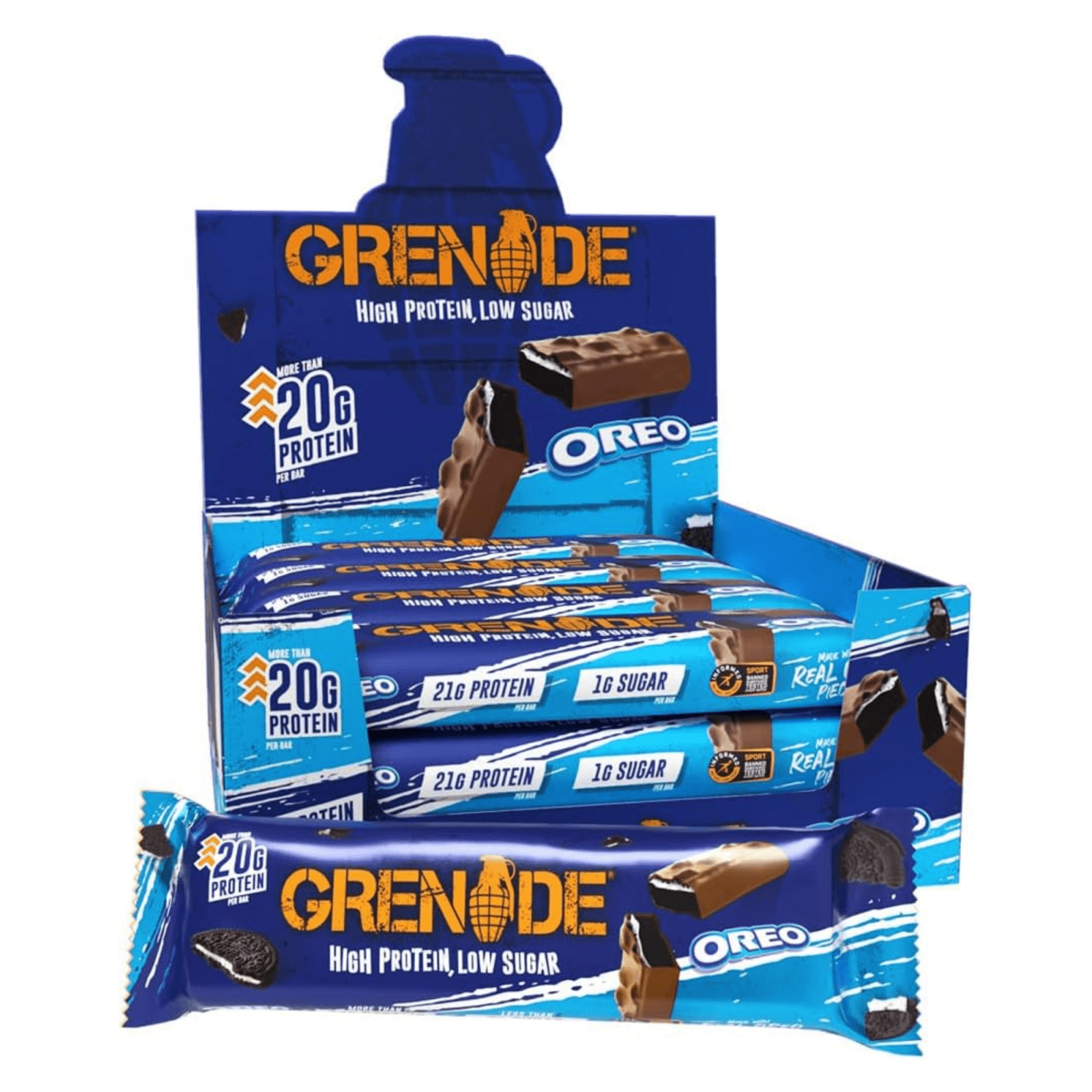 Granatapfel-Oreo mit hohem Proteingehalt und niedrigem Zuckergehalt (12 x 60 g)