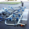 Bilgenroller-Bootsanhänger aus Polyurethan, 110 x 75 mm, blau