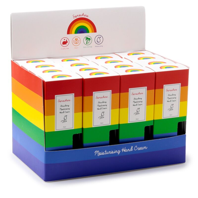 Irgendwo Regenboog Handcreme 75 ml - Erdbeere
