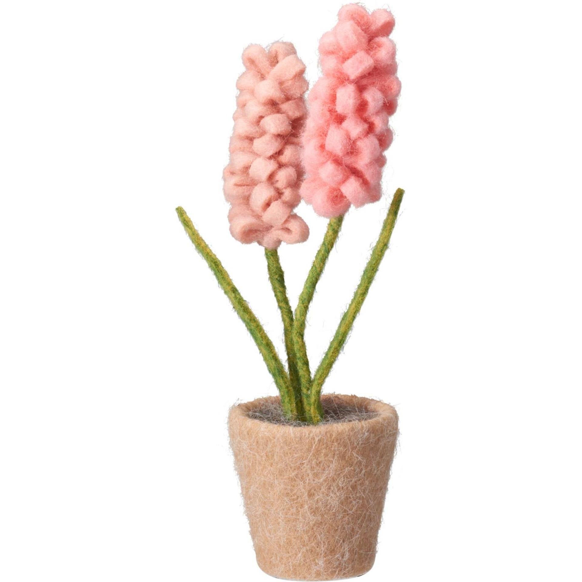 Home-Styling-Hyazinthe aus Filz im Topf 21 cm