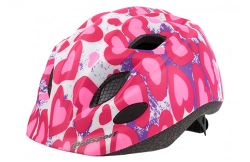 Polisport Kinderhelm 52-56 cm Polisport Herzen Hartjes Pink