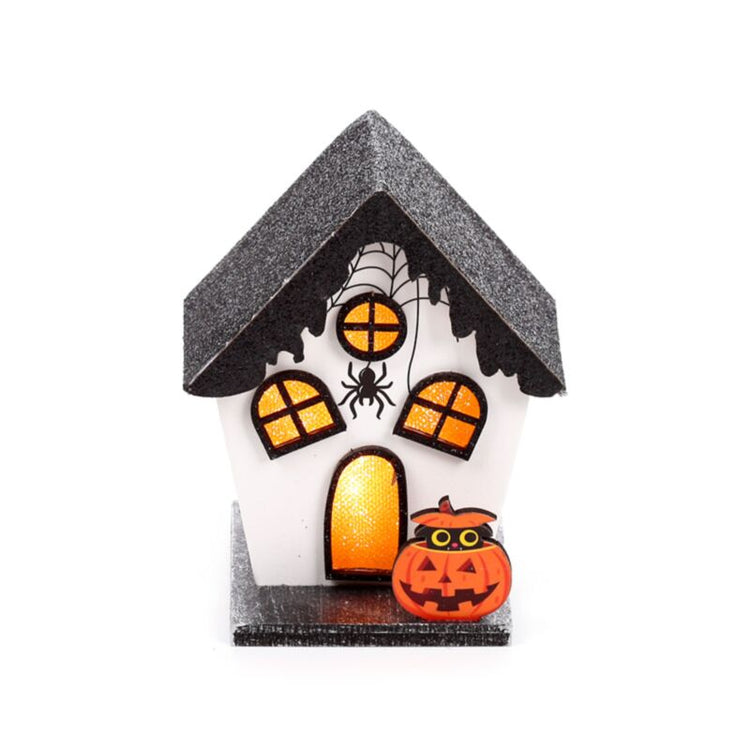 Gruseliges Kürbis -Spinnhaus Halloween LED -Dekoration