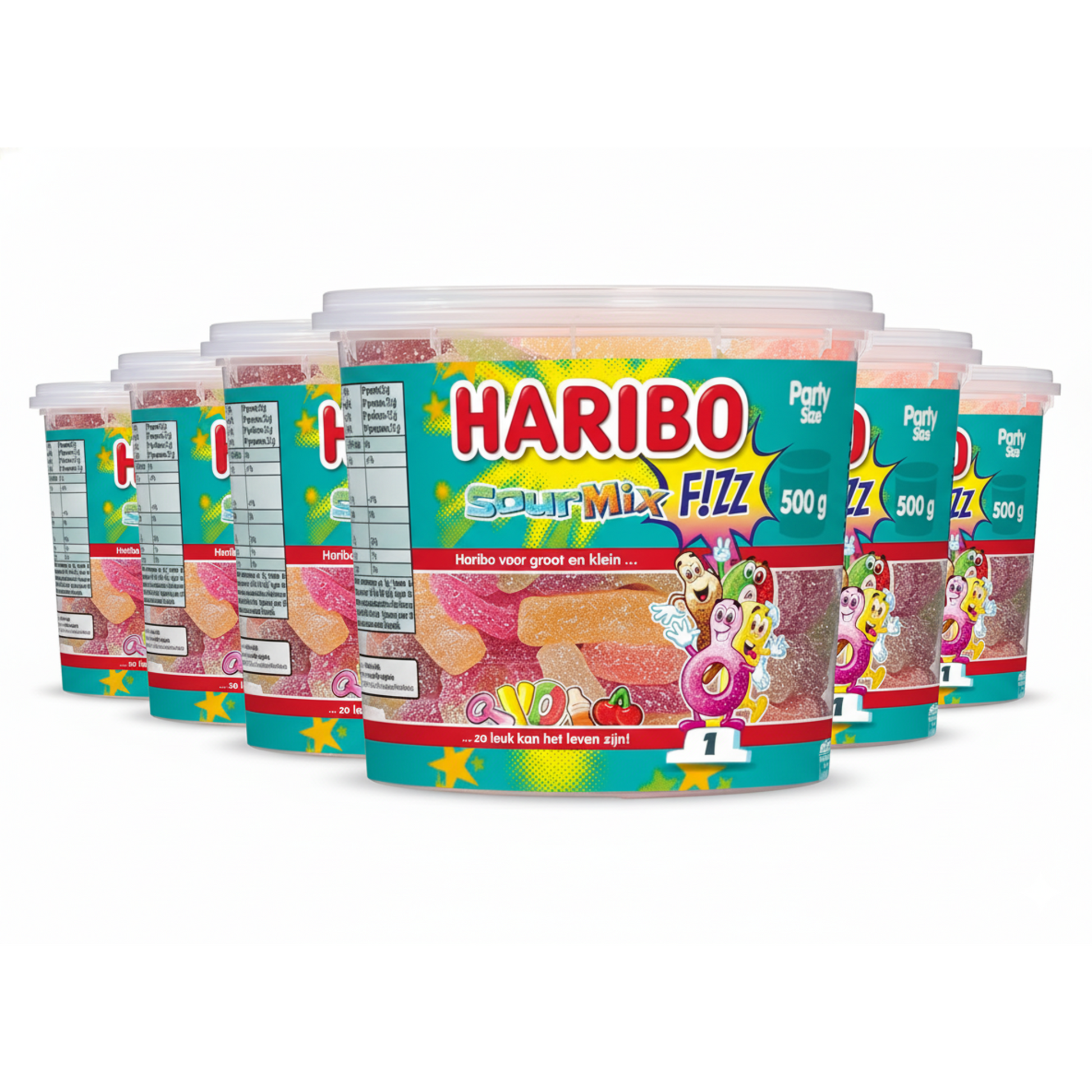 Haribo Sour Mix Fizz Silo (6x 500gr)