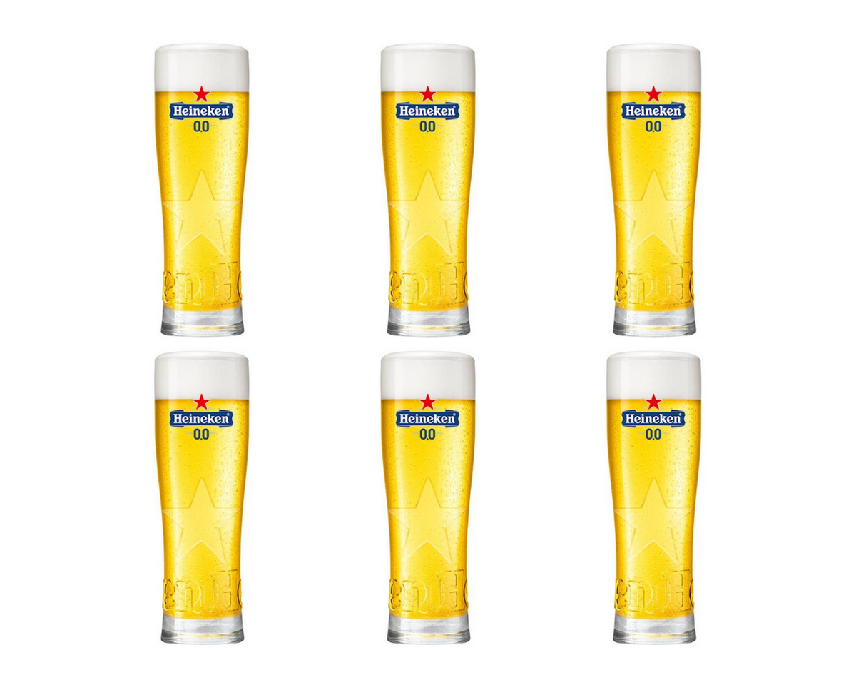 Heineken 0,0% Hartglas (6x 25cl)