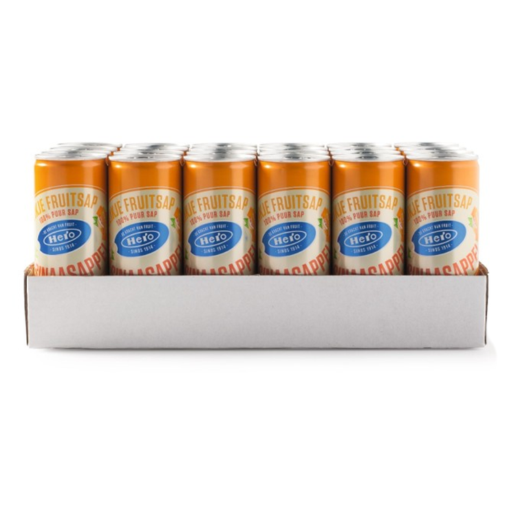 Hero kleine Orangensaftdose (24x 25cl)