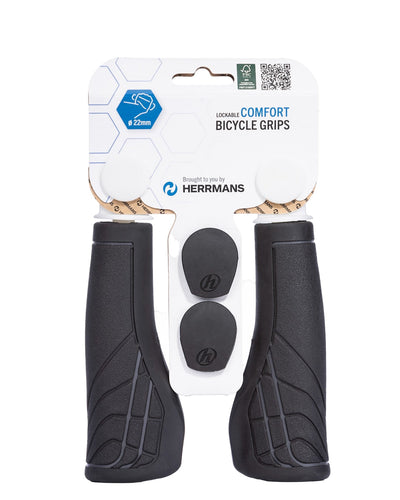 Herrmans LINE DD36 - Ergonomisch verstellbarer Fahrradgriff (125mm) - Schwarz Grau