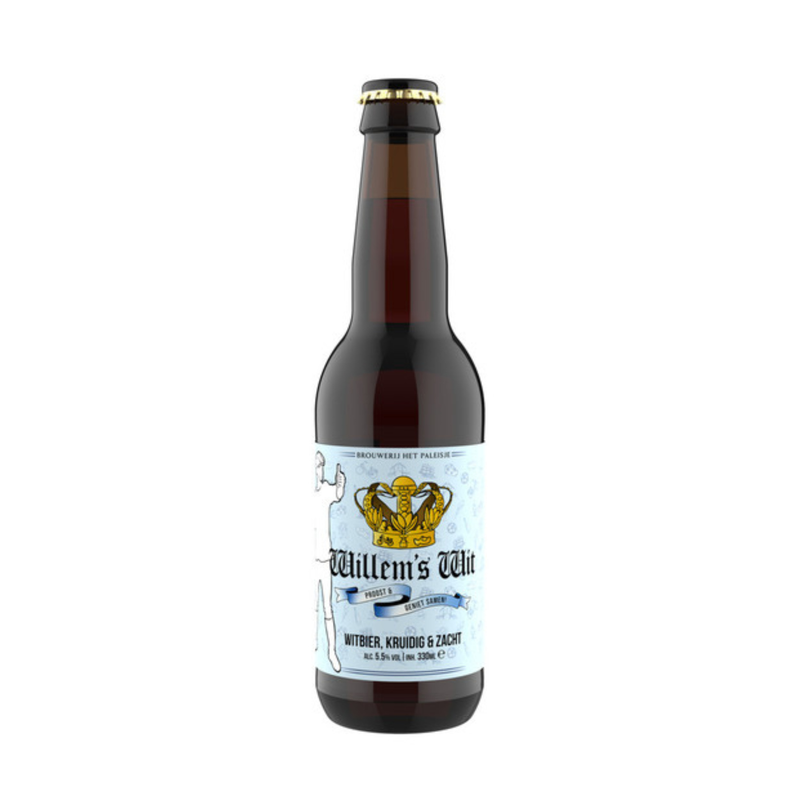 Die weiße Flasche des Palastes Willem (12x33 cl)