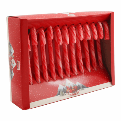 Holland foodz Zuckerstangen rot-weiße Box (12 Stück)