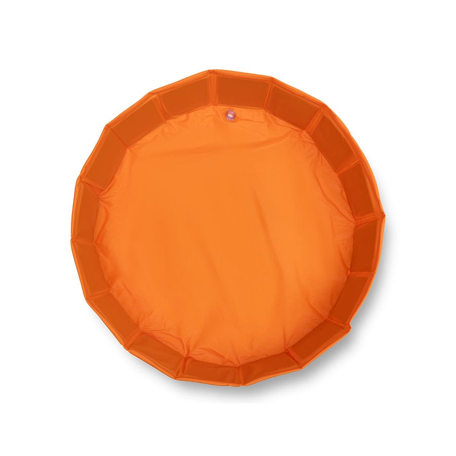 Knochebash | Orangefarbener Hund Schwimmbad Ø 80 cm