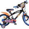 Heiße Räder Hot Wheels Kinderfahrrad - Jungen - 16 Zoll - Schwarz Orange Blau - Zwei Handbremsen