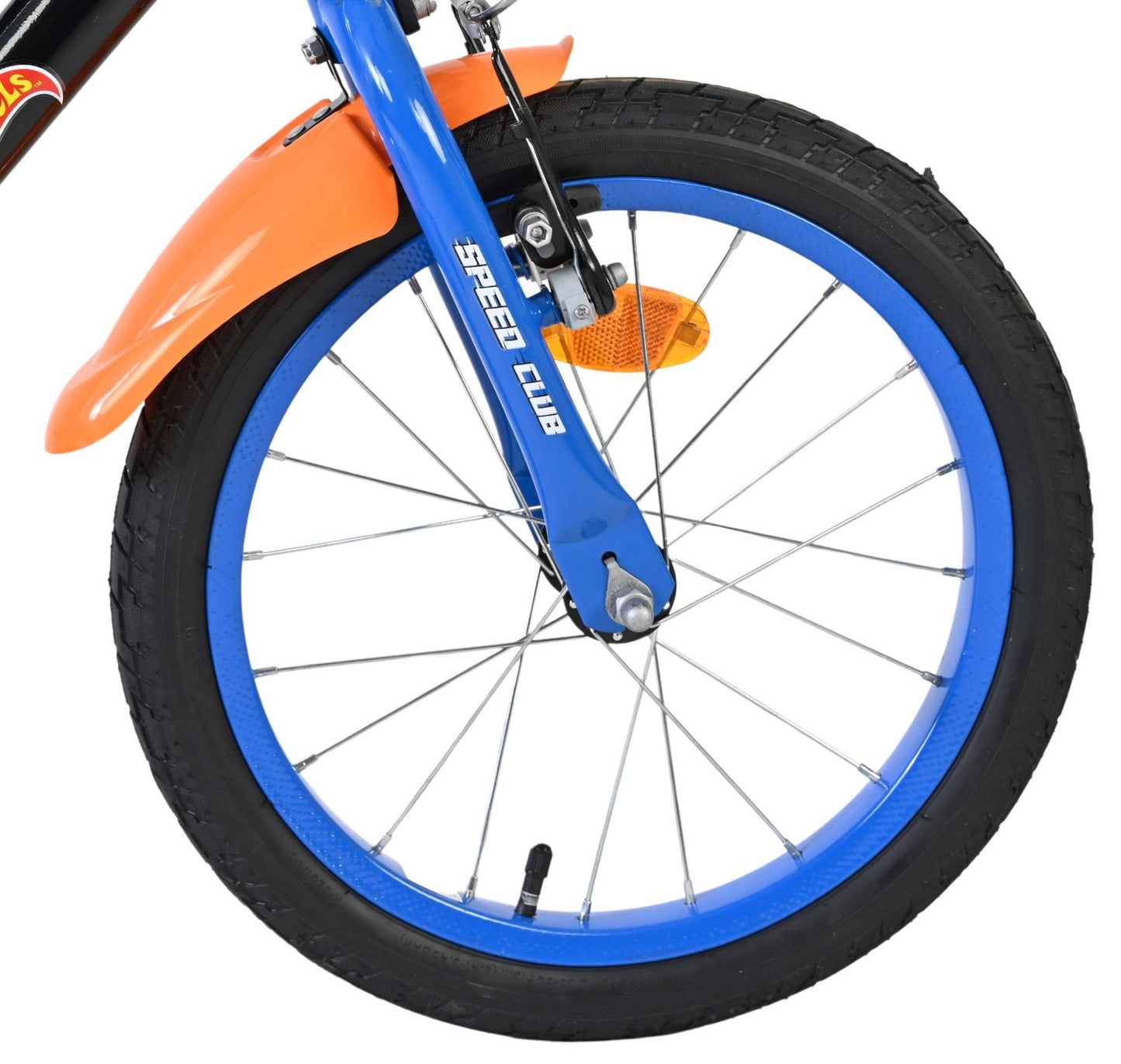 Heiße Räder Hot Wheels Kinderfahrrad - Jungen - 16 Zoll - Schwarz Orange Blau - Zwei Handbremsen