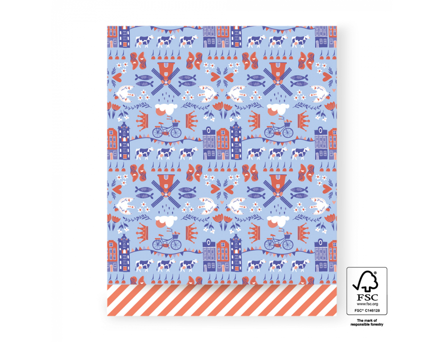 Haus der Produkte Geschenktüten Holland Orange Stripes 27x34cm 200st