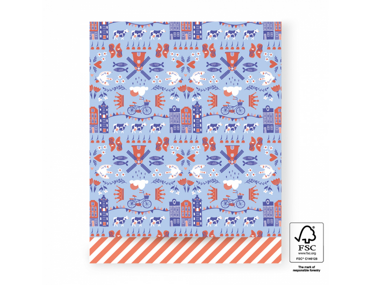 Haus der Produkte Geschenktüten Holland Orange Stripes 27x34cm 200st