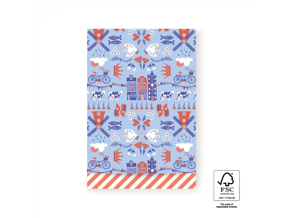 Haus der Produkte Geschenktüten Holland Orange Streifen 17x25cm 200st