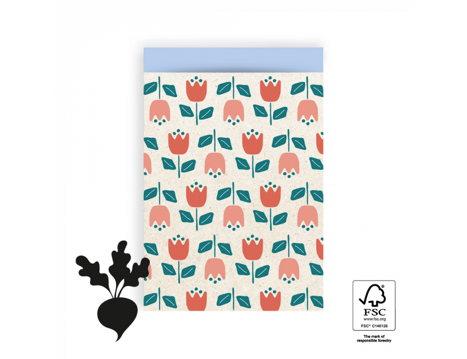 Haus der Produkte Geschenktüten Tulips Sky Blau 17x25cm 200st