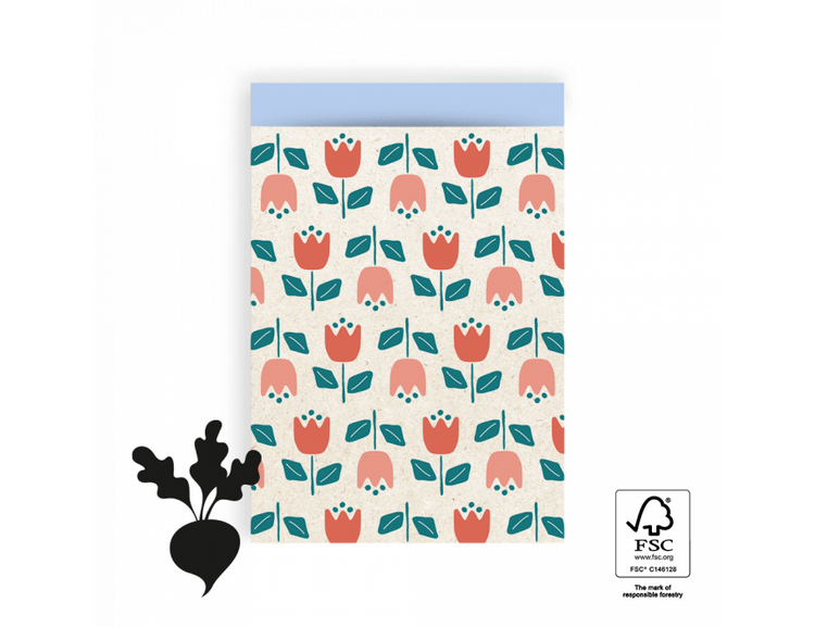 Haus der Produkte Geschenktüten Tulips Sky Blau 17x25cm 200st