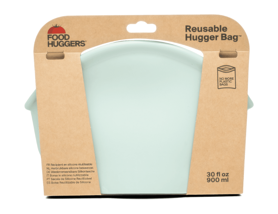 Lebensmittel Hugger wiederverwendbare Aufbewahrungstasche 900ml Jade Solid