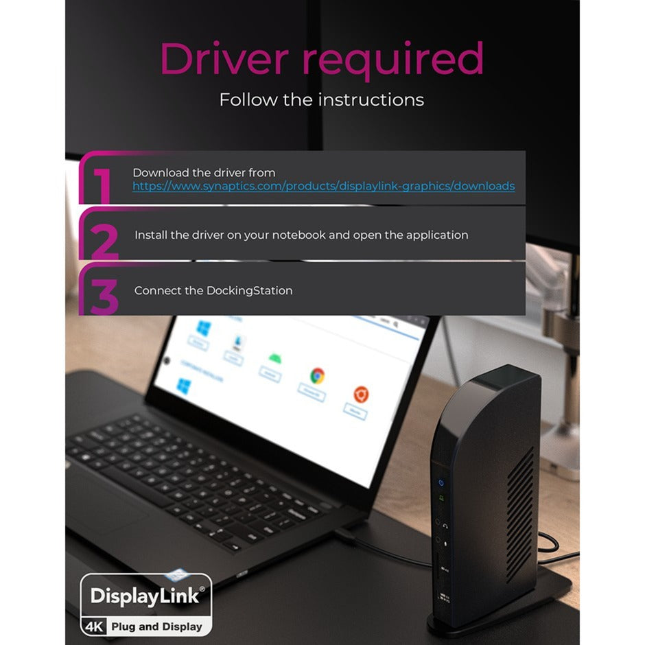 Icy Box IB-DK2256AC 12-in-1 DisplayLink Hybrid Dockingstat