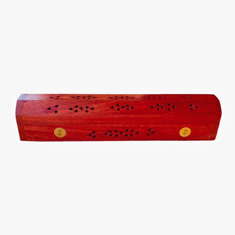 Mango Wood Weihrauchhalter Box Yin Yang
