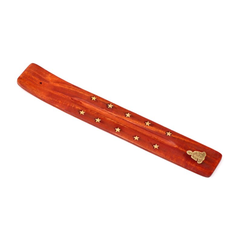 Buddha Star Mango Wood -Weihrauchhalter für Stöcke