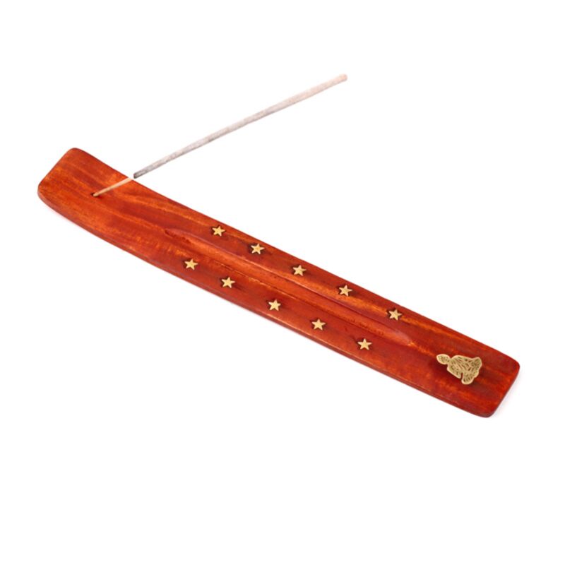 Buddha Star Mango Wood -Weihrauchhalter für Stöcke