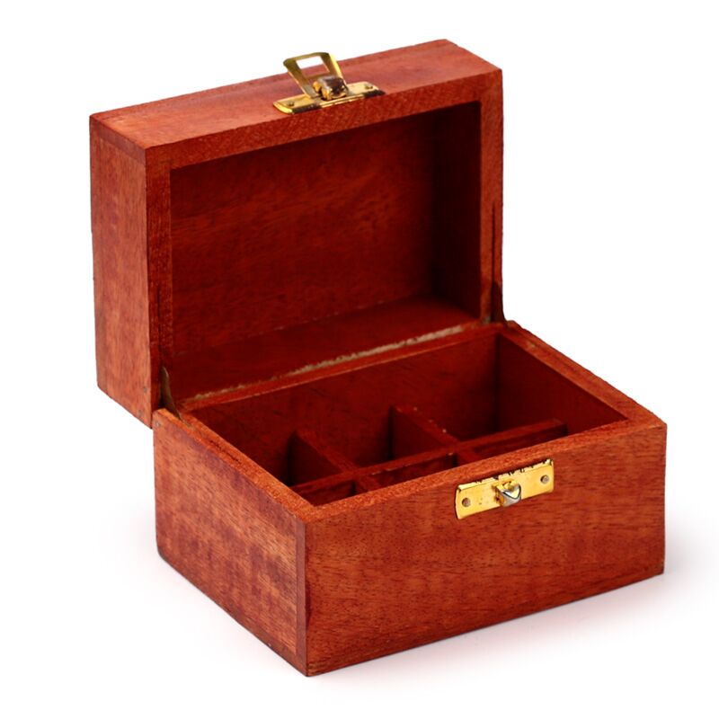 Mango Holz ätherische Ölkiste (für 6 Flaschen - Design 2)